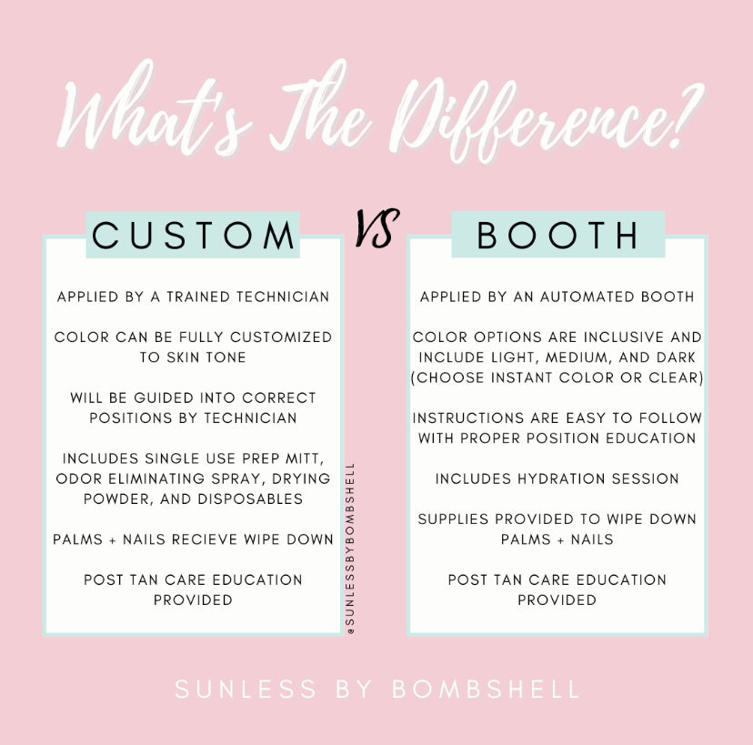 What's the Difference? Custom vs. Booth Tans