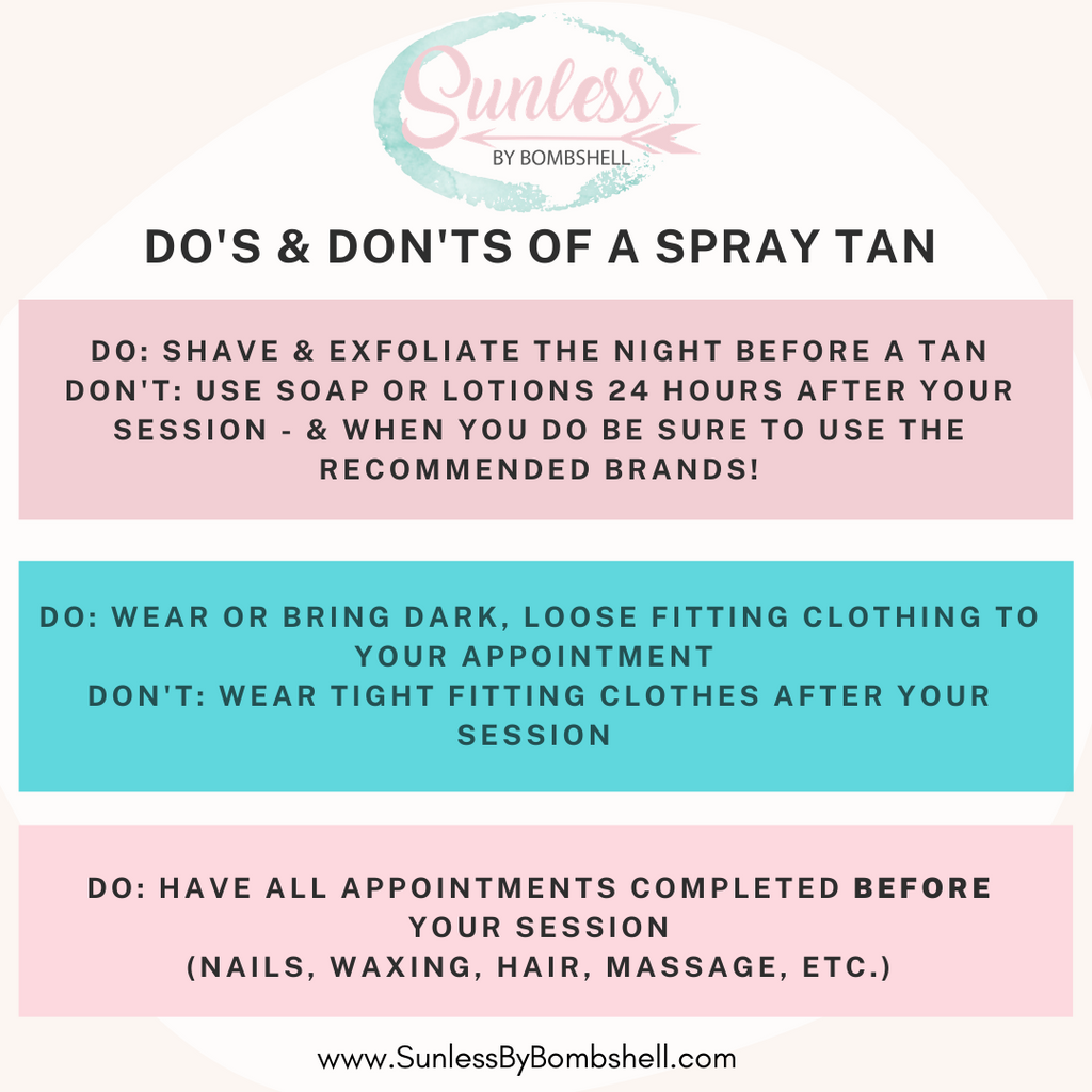 Do's and Don't of Your Spray Tan